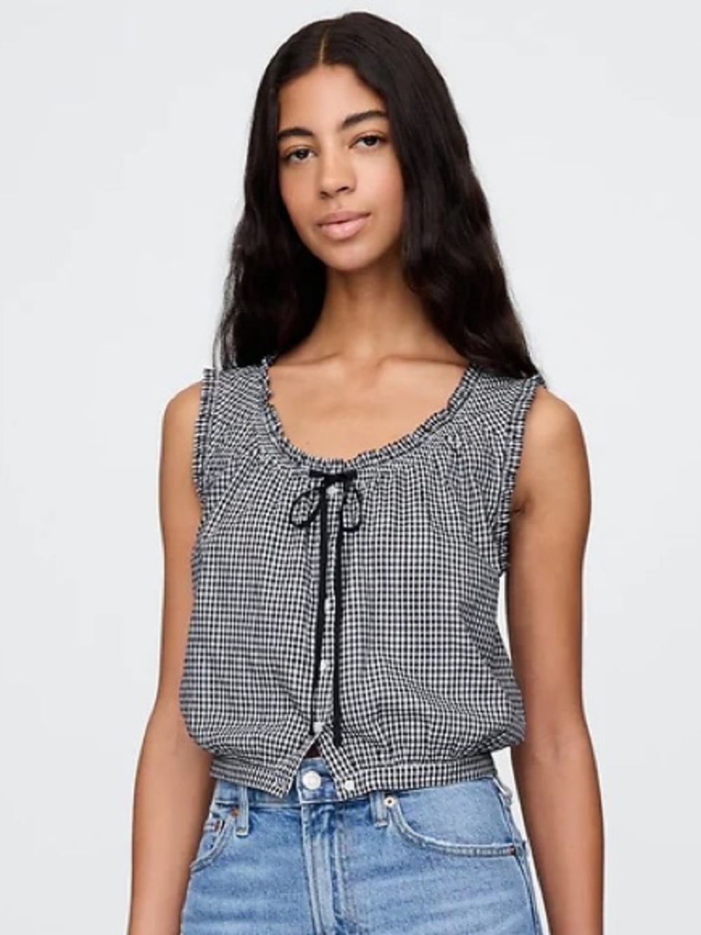 Gap × DÔEN Gingham Crop Tank Top - XL